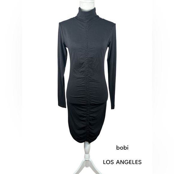 Bobi Los Angeles | Shirred Turtleneck Dress | NWT! - Picture 4 of 12
